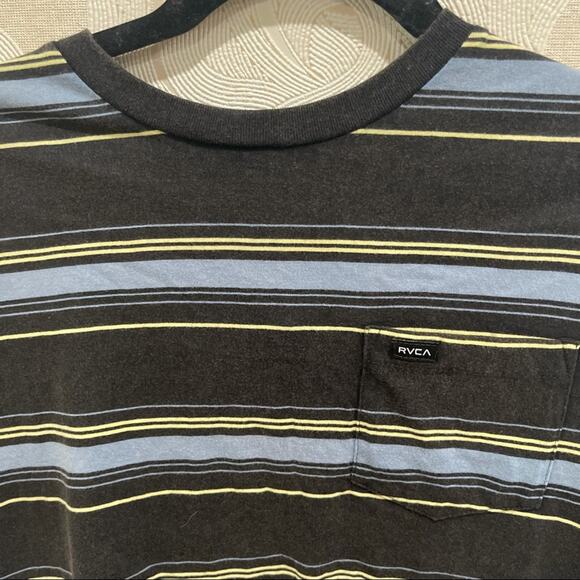 0363 NEW RVCA Boys Striped T-Shirt - Picture 4 of 9